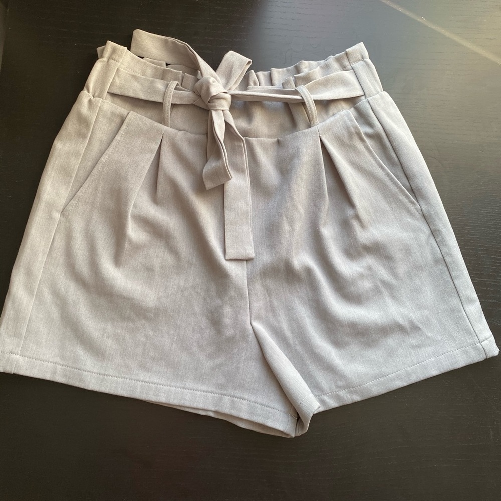 Grey high waisted shorts